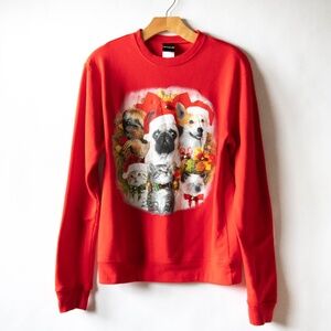 Fifth Sun Cats & Dogs Bells Ugly Christmas Sweatshirt